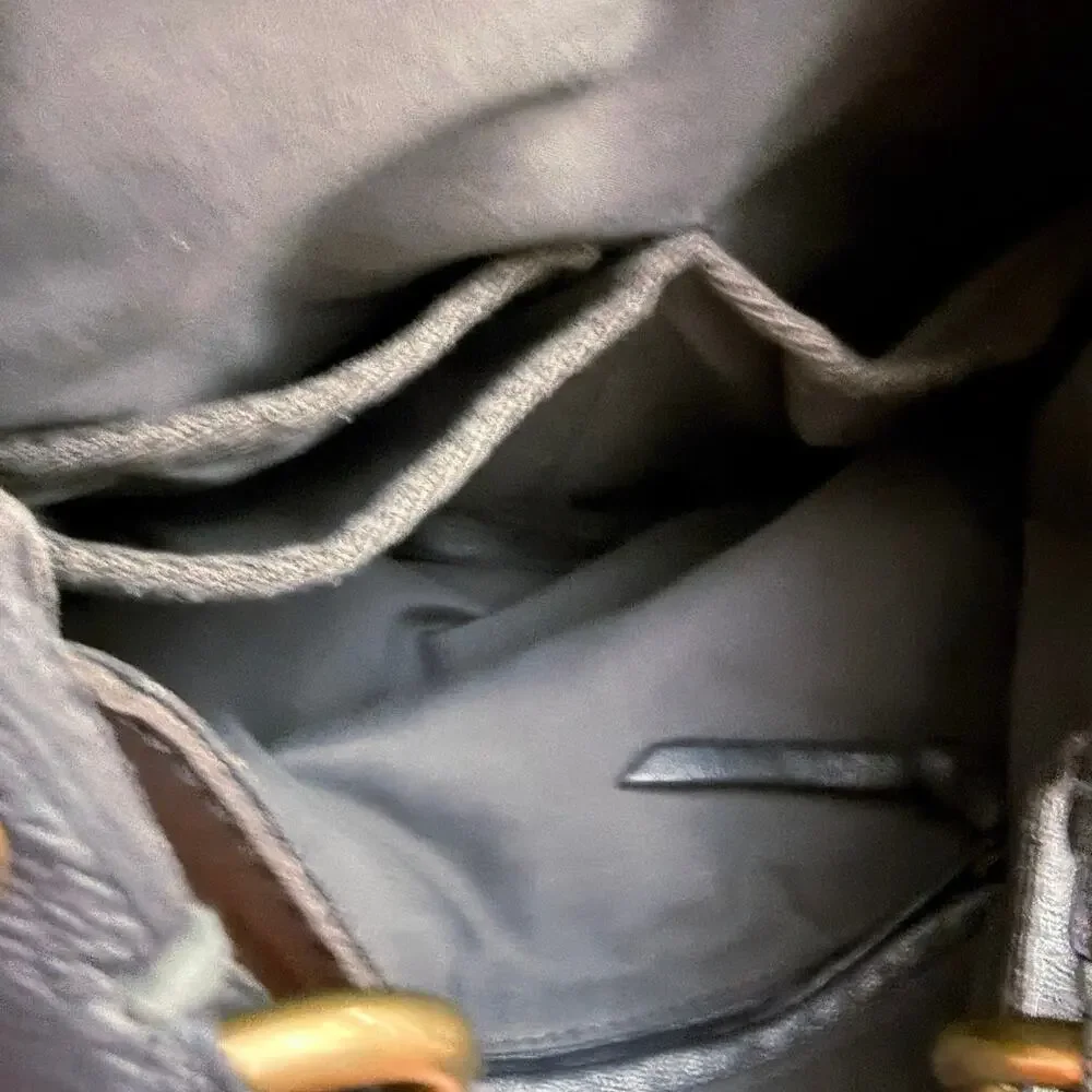 Lucky Brand Leather Suede Patch Silver Pewter Bronze Brown Shoulder Bag Hobo